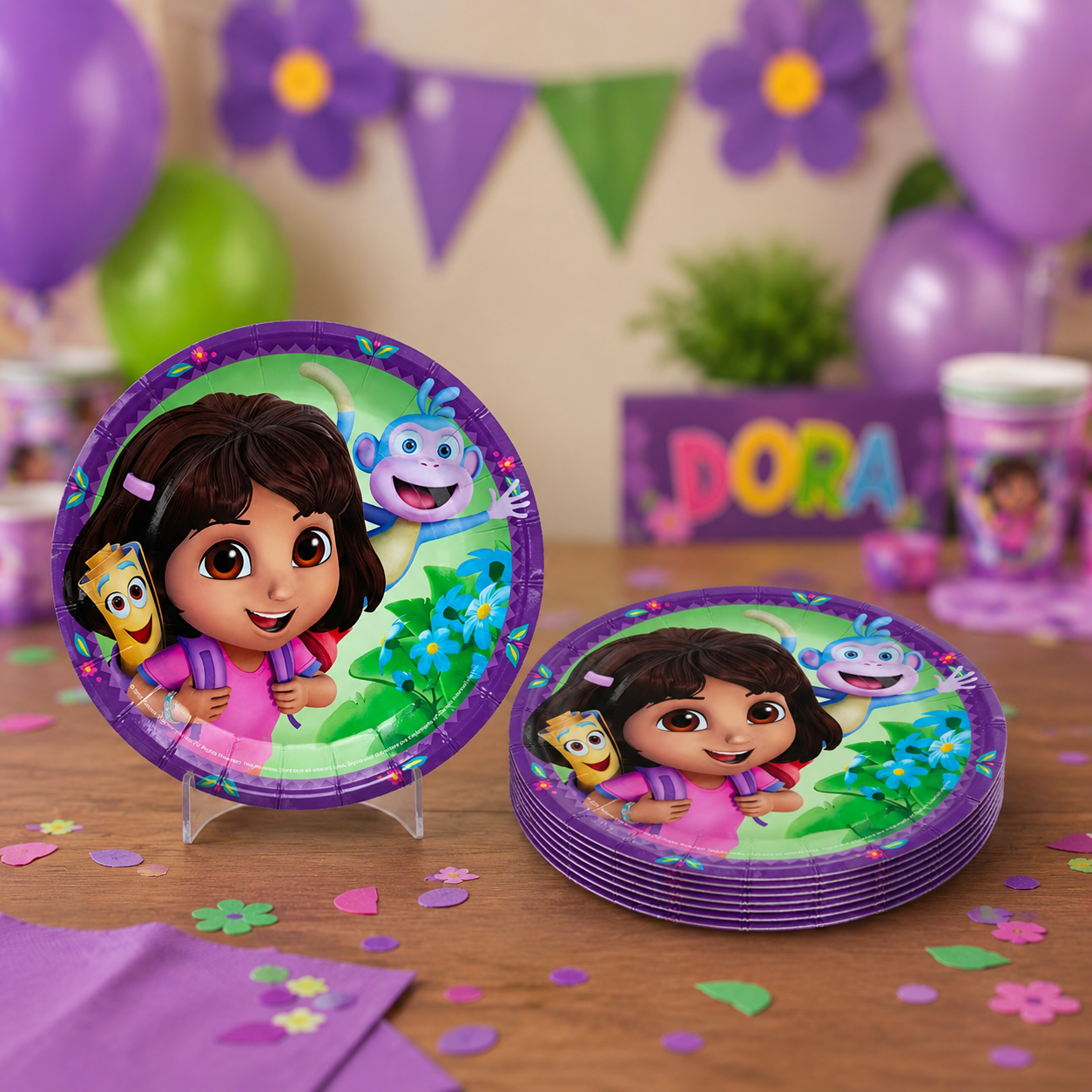 Dora The Explorer Dessert Plates - 8 PK